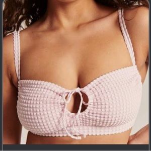 Abercrombie Curve Love Cinched Bralette Swim Top